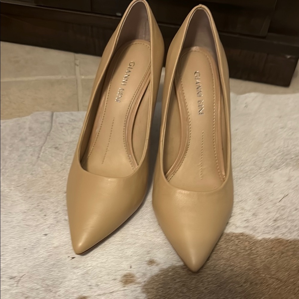 Gianni Bini Nude Pointed Toe Pumps